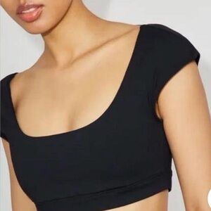 Garage Black Women's Workout Bra Top.